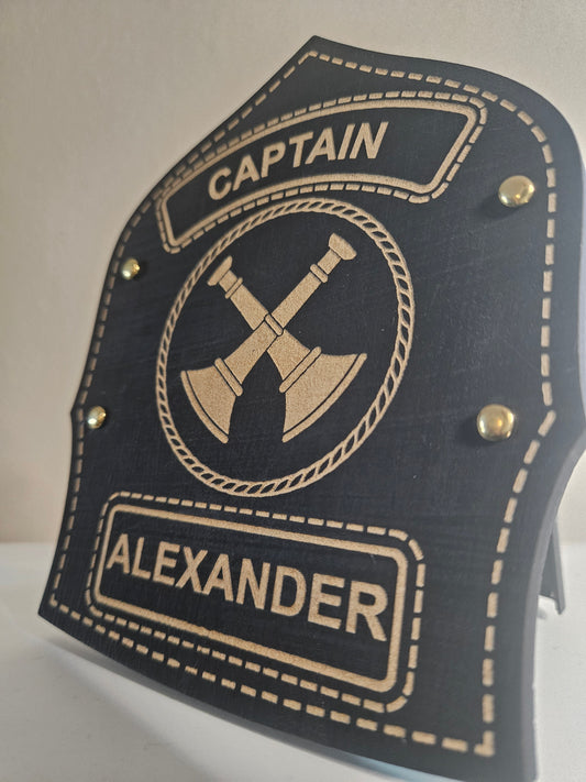 Fire Department Rank Name ID Shield - Custom