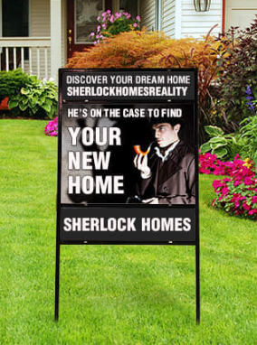 H-Frame Double Rider Sign Holder
