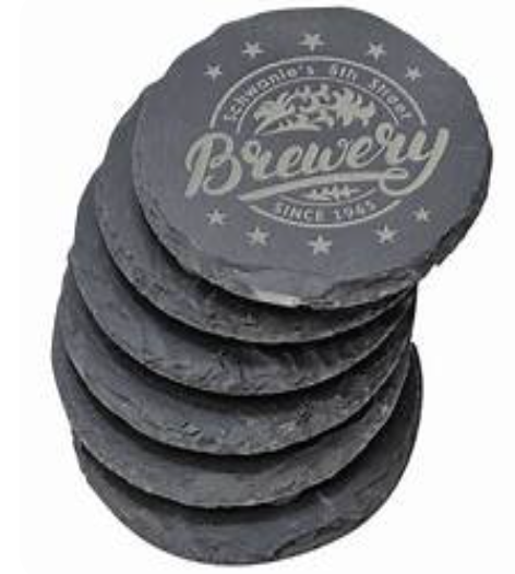 Custom Coaster - Slate Laser Design