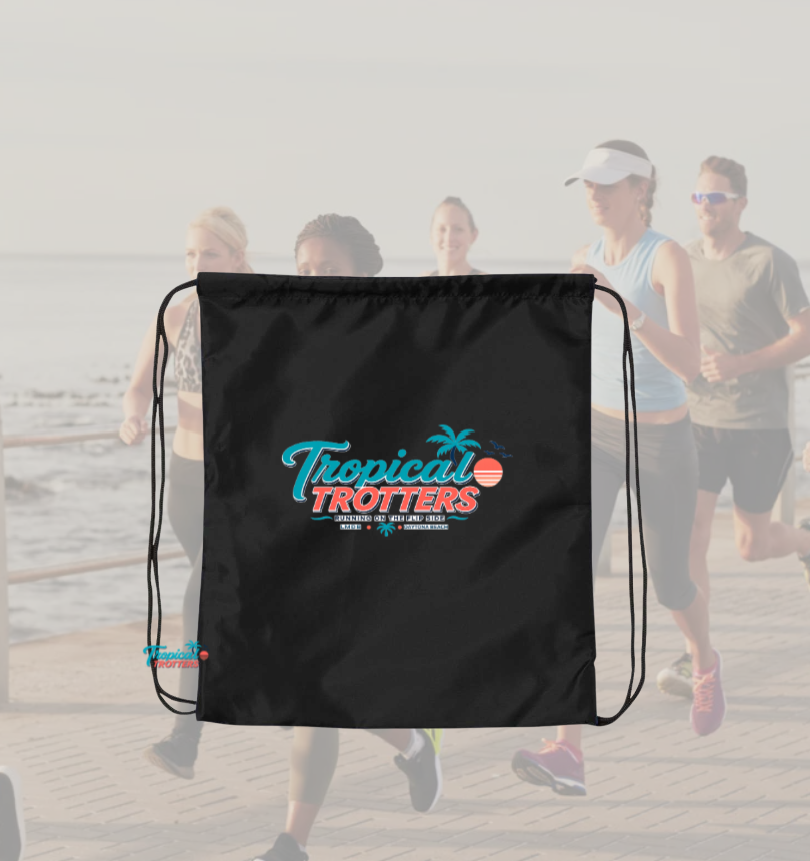 Drawstring Bag, Shoe Bag - Tropical Trotters