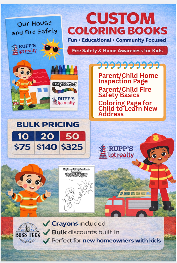 Our House and Fire Safety, Coloring Book - Rupp's