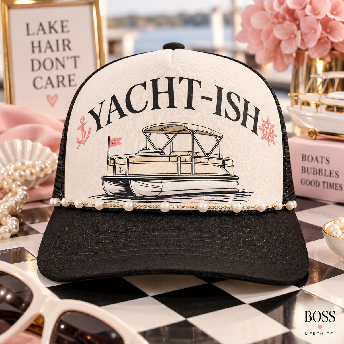Yacht ish Pontoon Boat Trucker Hat