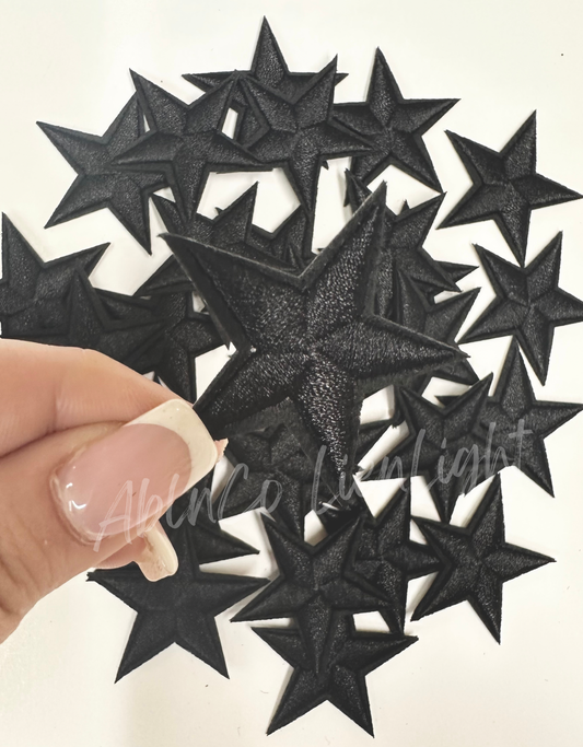 Black Star Embroidery Patch 1"