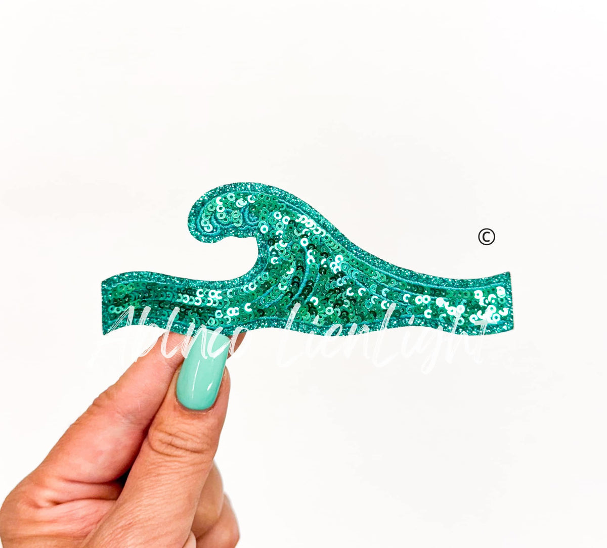 Ocean Beach Wave Summer Sequin Patch