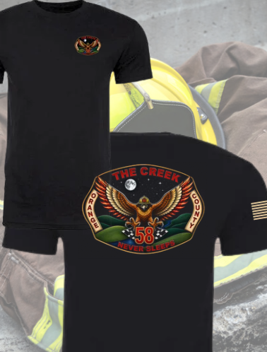 Station 58 - Creek Never Sleeps Adult Shirts Legacy Edition