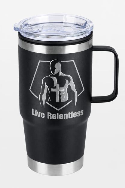 Live Relentless Laser Engraved Drink Mug Tumbler