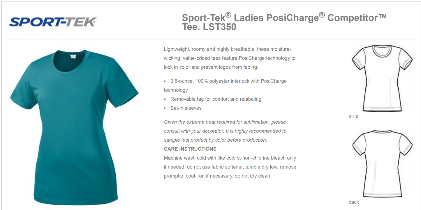 Women's SHORT Sleeve CREW Neck  - Arizona Pickleball Players League