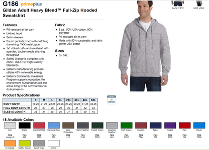 Unisex Custom Zip Up Hoodies