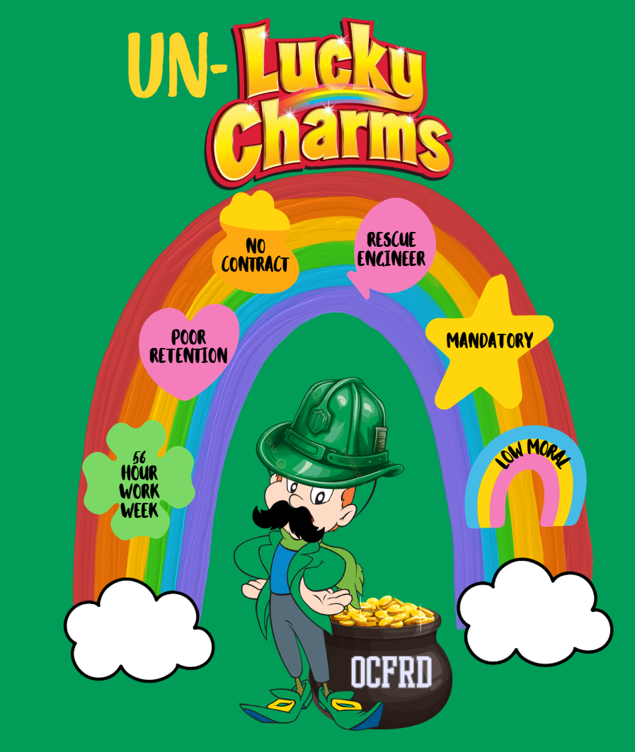 Un-Lucky Charms St Patrick's Day Shirt Fire Department