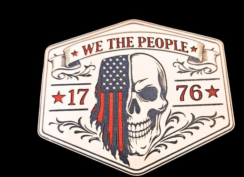 We The People Skull Flag Patch ONLY