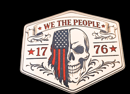 We The People Skull Flag Patch ONLY