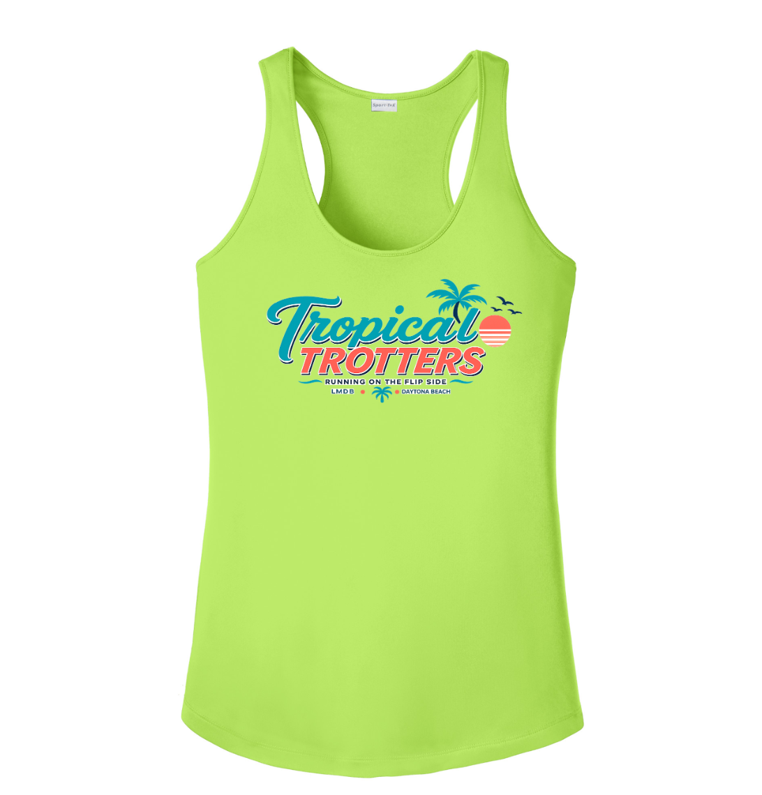 Tank Top Racerback Women's- Tropical Trotters