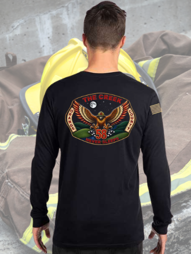 Station 58 - Creek Never Sleeps Adult Shirts Legacy Edition