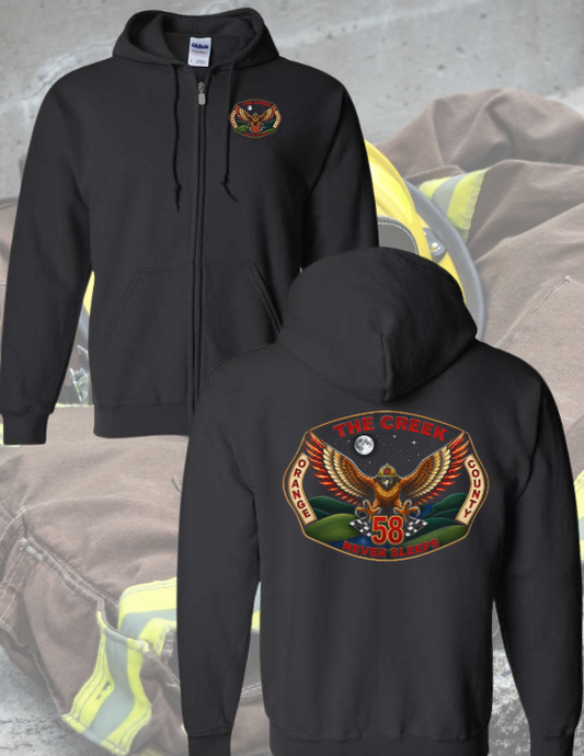 Station 58 - Creek Never Sleeps Hoodies Legacy Edition
