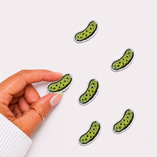 Mini Pickle Embroidered Patch: Single