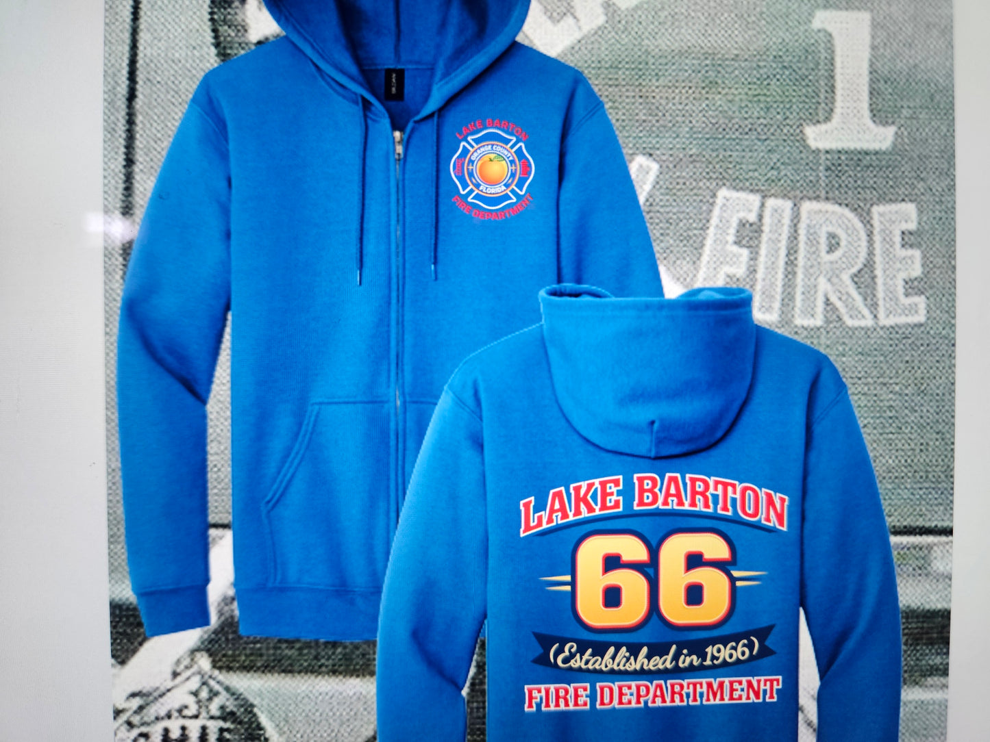Station 66 - Lake Barton Fire Department Updated Retro HOODIES