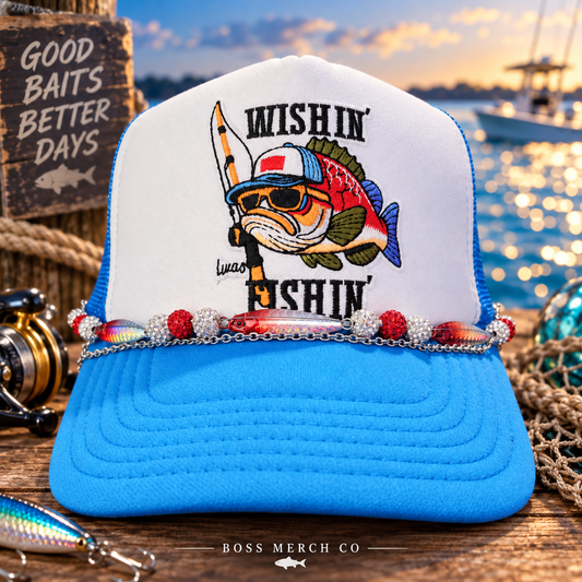 WishinI was Fishin Trucker Hat